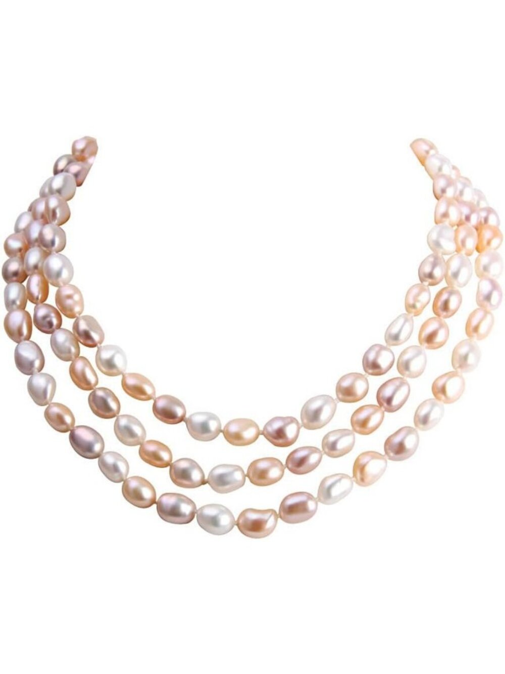 Handmade Multicolor Freshwater Baroque Pearl Necklace - Unique Strand Jewelry